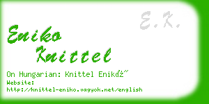eniko knittel business card